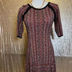 Red and black Taylor wool dress